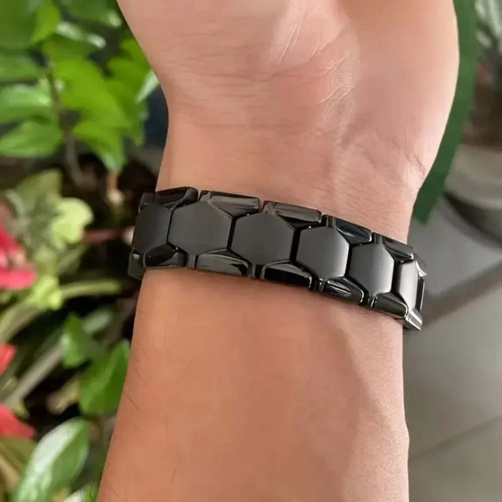 Titanium Magnetic Ion Therapy Lymphatic Health Chain Link Bracelet Weight Loss